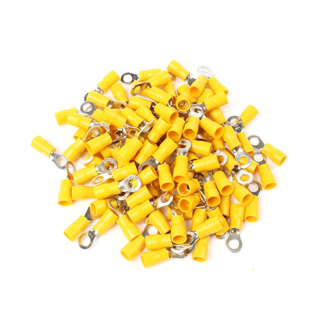 TERMINAL OJAL AISLADO Ø 3/8" 10-12AWG AMARILLO 100UND