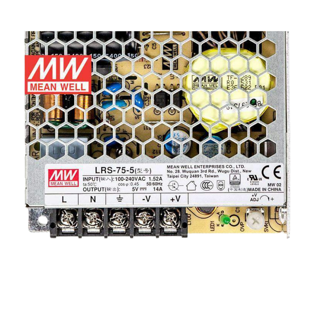 Fuente Conmutada Enclosed 75W 5VDC 15A In 85-264VAC