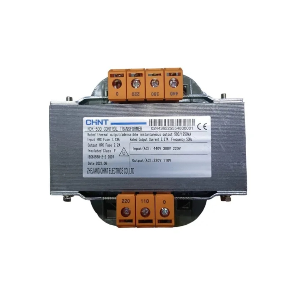 TRANSFORMADOR DE CONTROL MONOFASICOL 500VA ENTRADA: 440/380V, SALIDA: 220/24V