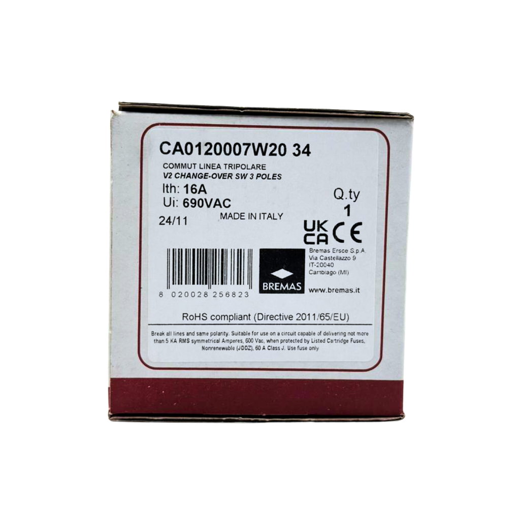 CONMUTADOR M-0-A, 3P, 12A