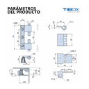 Bisagra de puerta de 130° para gabinetes Ar9000
