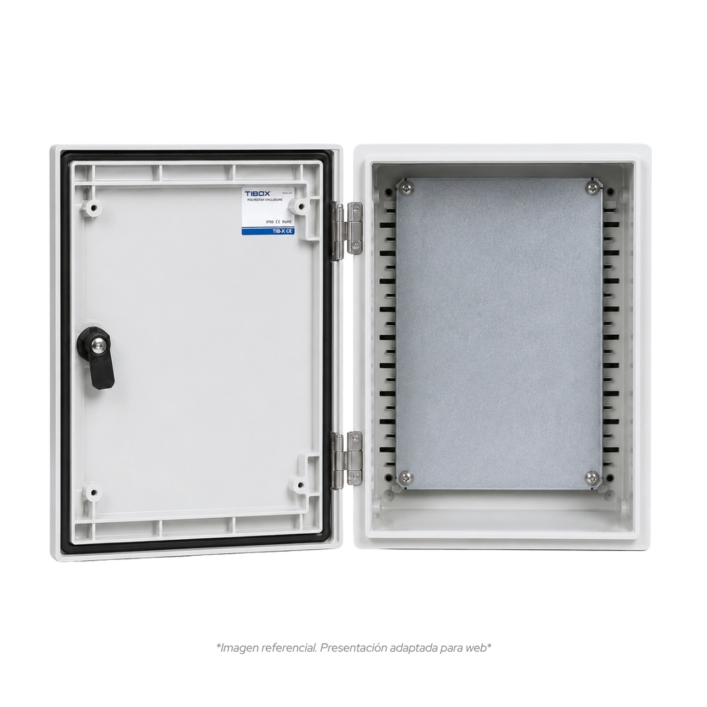 Tablero Poliester Fibra De Vidro Para Adosar 300X250X140 Mm C/Pb Ip65 Ral7035