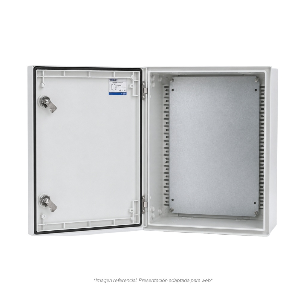 Tablero Poliester Fibra De Vidro Para Adosar 600X400X230 Mm C/Pb Ip65 Ral7035