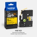 Cinta Termocontraible para rotulador negro sobre Amarillo 9mm