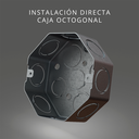 ARO DE EMBUTIR MOVIL PARA MR16 BRONCE CAJA OCTOGONAL