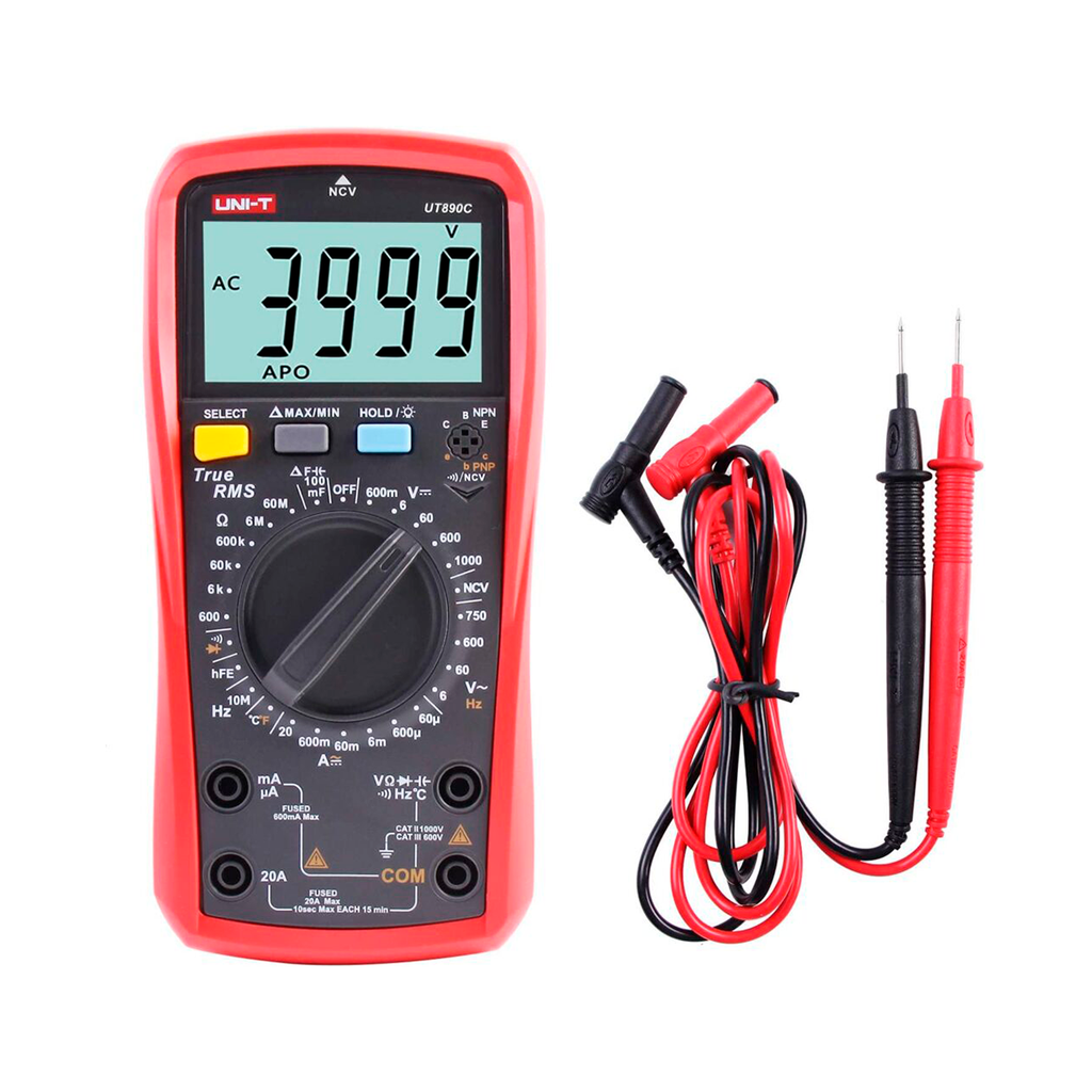 MULTIMETRO DIGITAL TRUE RMS-NCV C/TEMPERATURA "UNI-T"