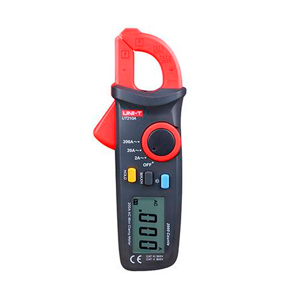 Pinza Amperimetrica Digital 200 A AC, Rango, Lectura Rapida