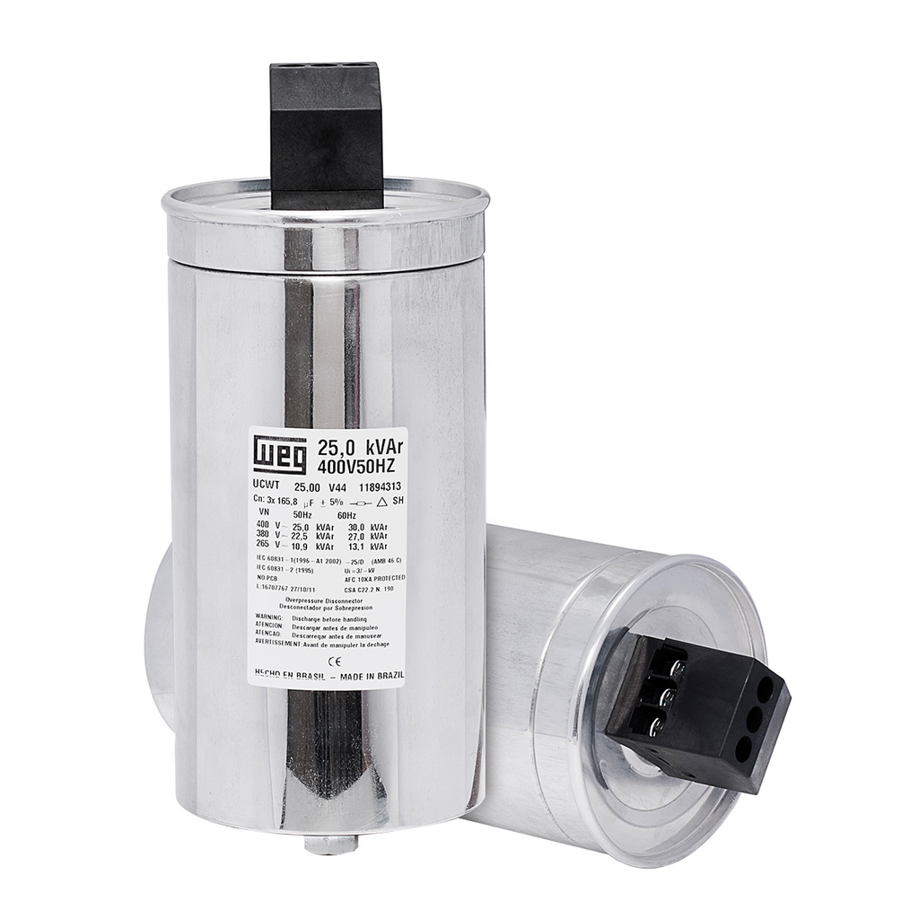 Condensador Trifasico Heavy Duty 20Kvar/440Vac 60Hz Medidas 100Mmx230Mm