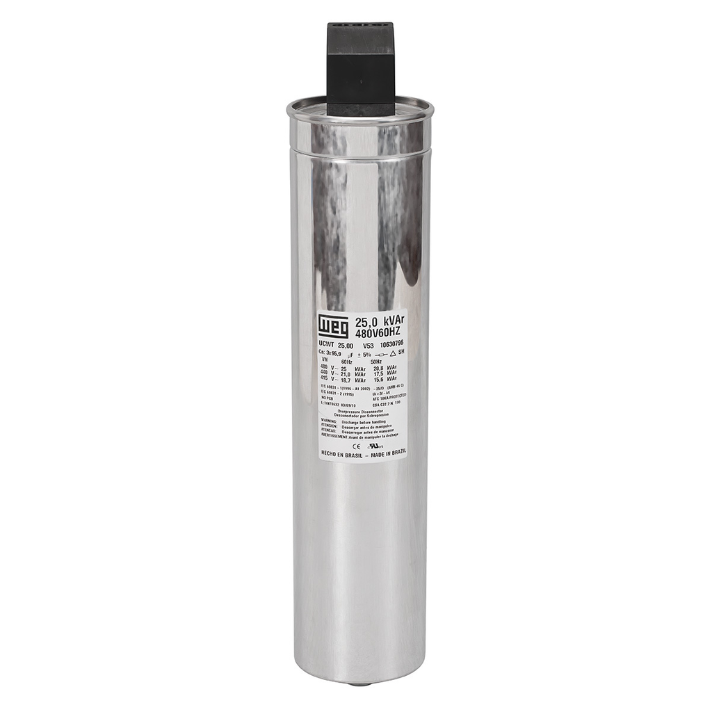 CONDENSADOR TRIFASICO HEAVY DUTY 12.5KVAR/440VAC 60HZ MEDIDAS 75mmX225mm