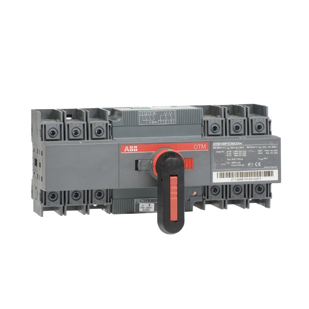 Conmutador Motorizado Bajo Carga 1-0-2 3P 80A Control 220Vac