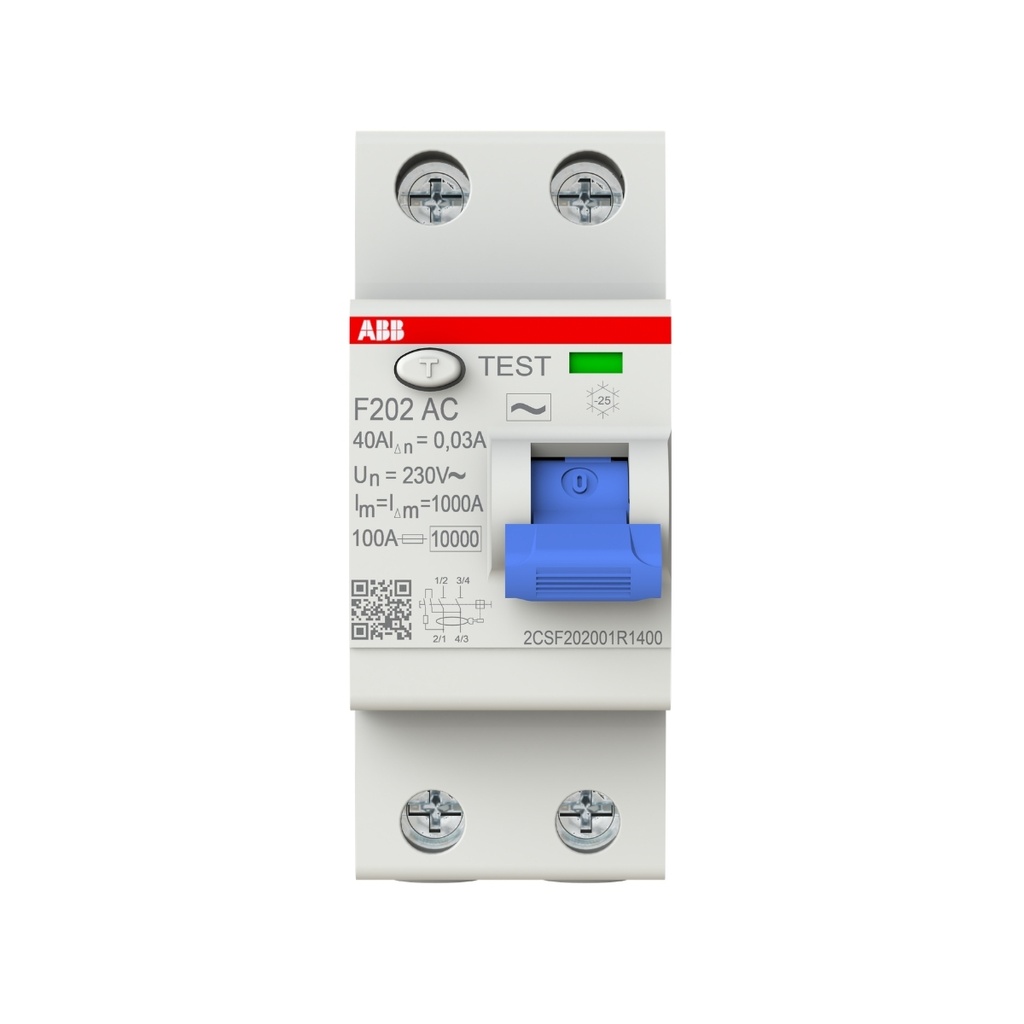 Int. Diferencial 2P 40A 30Ma T. Ac Serie F200-Ac