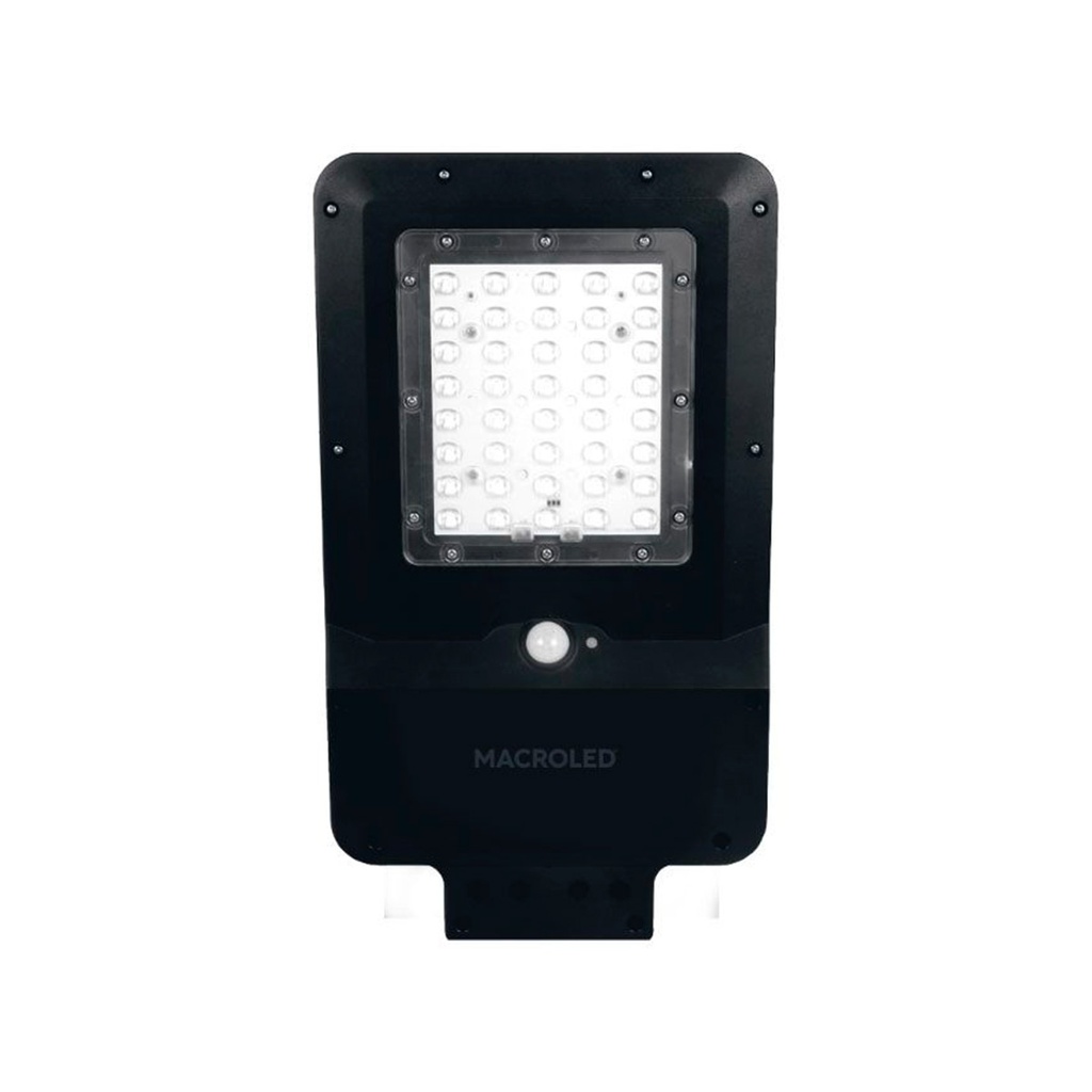 ALUMBRADO PÚBLICO LED SOLAR CON SENSOR DE MOVIMIENTO 15W LUZ FRÍA 6000K