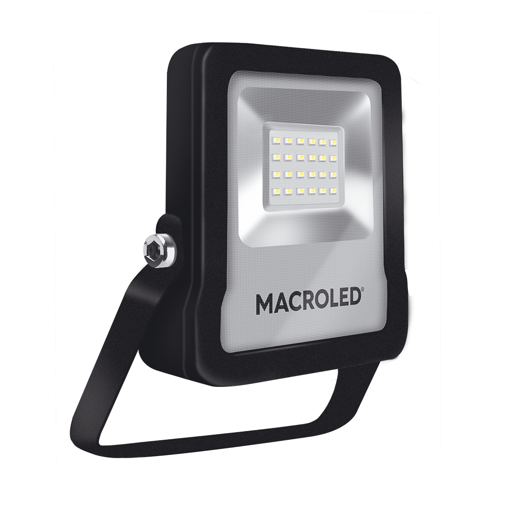 REFLECTOR LED NEGRO PRO 30W 100-240VAC LUZ CÁLIDA  3000K IK08 IP65