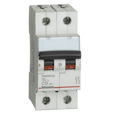 INT. AUT. TERMOMAGNETICO P/RIEL 2P C32 10/6KA 220/440V C DIN BTDIN