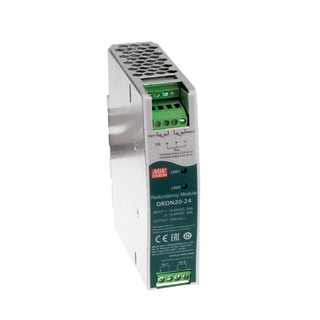 Modulo de redundancia para carril DIN; 24VDC 20A 19-29VDC