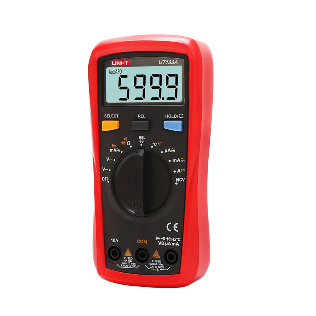 Multimetro Digital, Rango Hasta 600 V AC/DC, Proteccion Completa