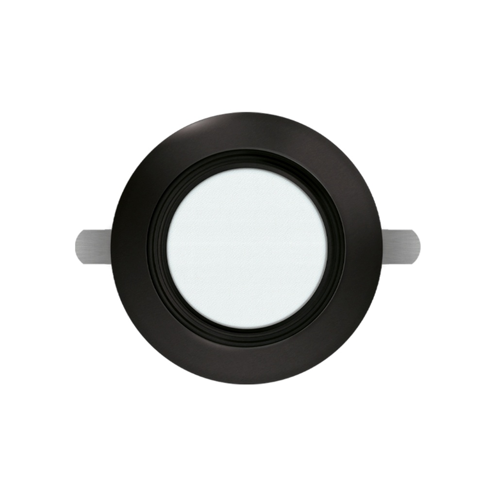 SPOT DOWNLIGHT LED NEGRO EMPOTRABLE 8W 180-265VAC LUZ CÁLIDA 3000K PARA CAJA OCTOGONAL