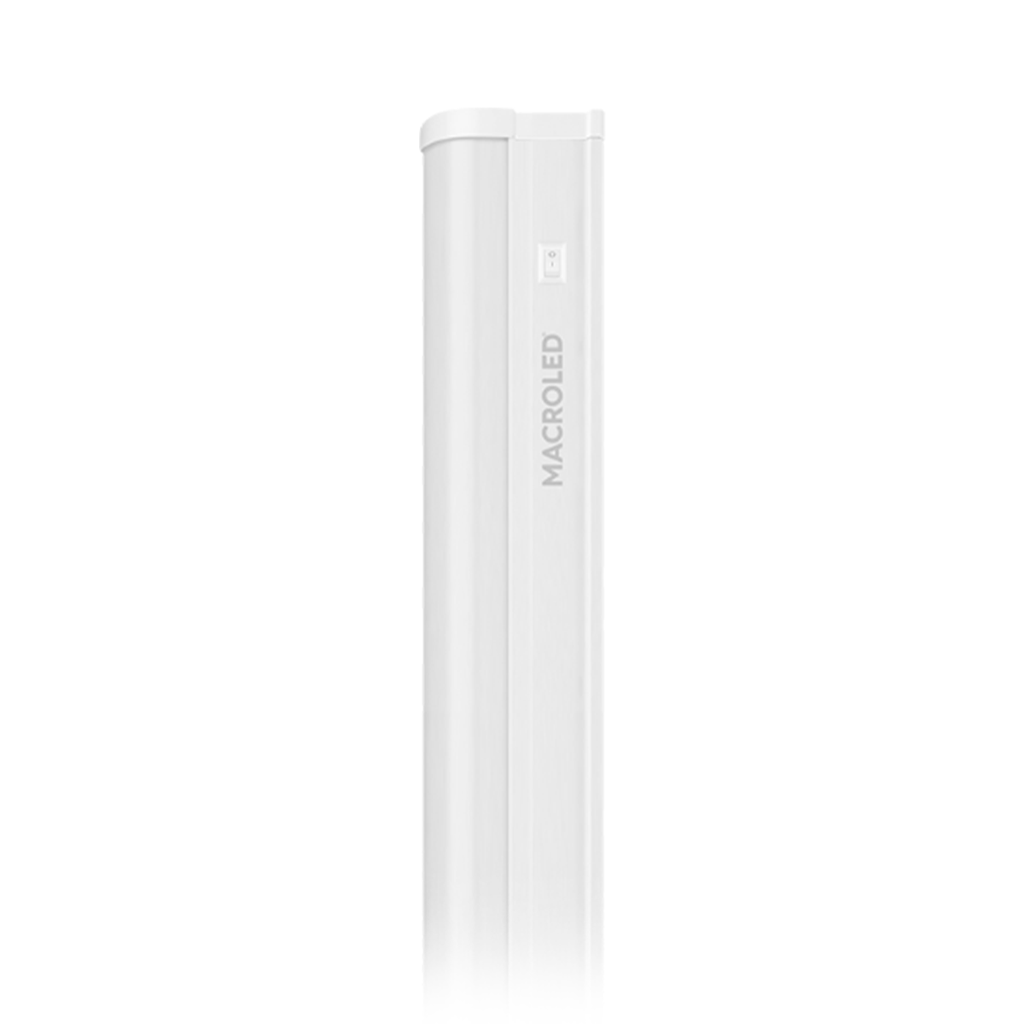 LISTON LED T5 PVC INTERCONECTABLE CON INTERRUPTOR -PE- 175-265VAC FP0.95 IP20 120cm 18W - LUZ FRÍA 6500K