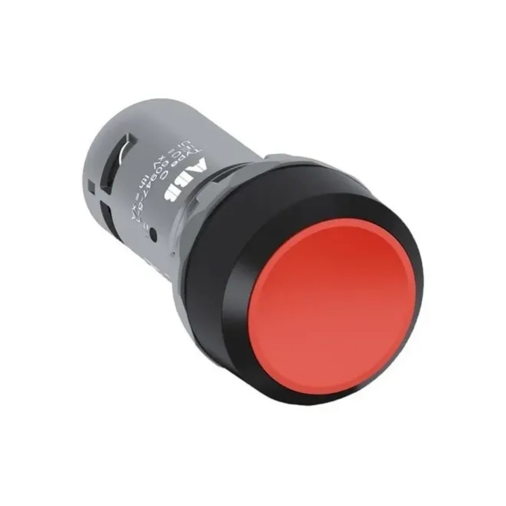 PULSADOR COMPACTO ROJO PLAST NC 22MM 5A/CP1-10R-01