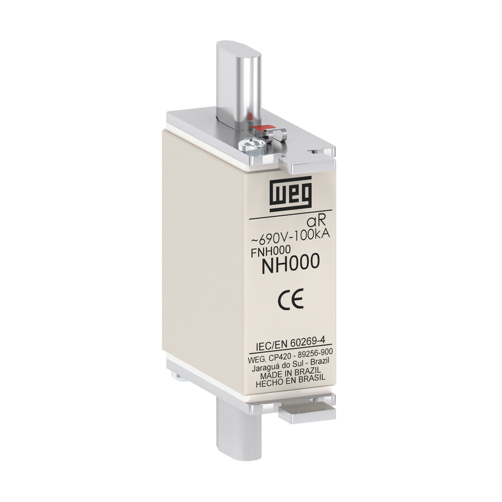 Fusible Ultrarrápido Nh Ar – 20A / 690V / 100Ka / Tamaño 000