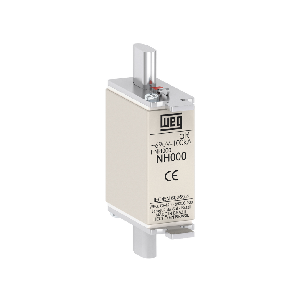 Fusible Ultrarrápido Nh Ar – 40A / 690V / 100Ka / Tamaño 000