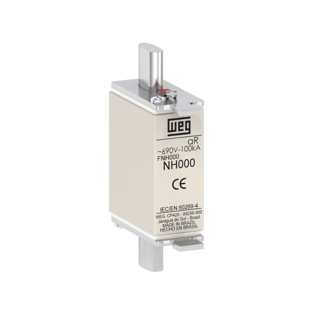 Fusible Ultrarrápido Nh Ar – 63A / 690V / 100Ka / Tamaño 000