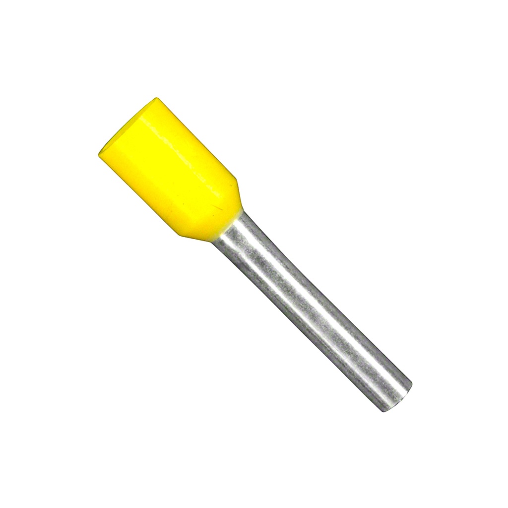 Terminal Sobremoldeado Simple – 18 AWG (1mm²) Amarillo (100 und)