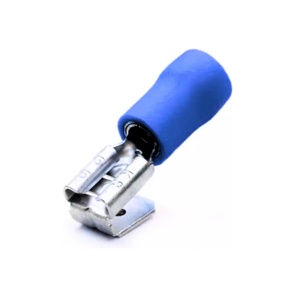 Terminal Rápido Doble Macho-Hembra Aislado – 16-14 AWG (1.5-2.5mm²) Azul (100 und)