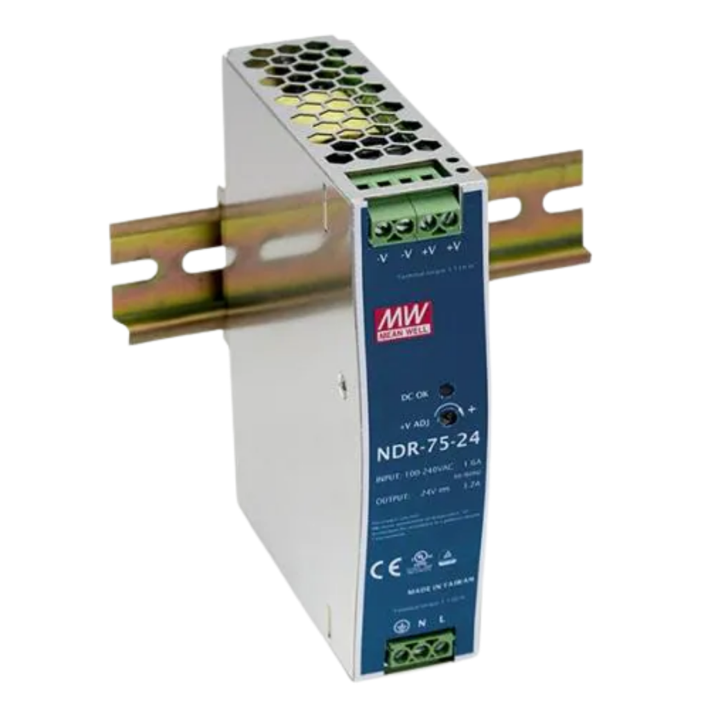 Fuente Riel DIN 75W 12VDC 6.3A In 90-264VAC