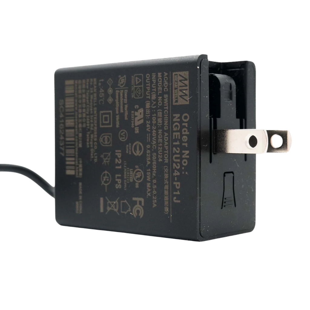 Adaptador AC/DC In: 100-240VAC 50/60Hz 0.5-0.25A; Out: 24VDC 0.625A 15W