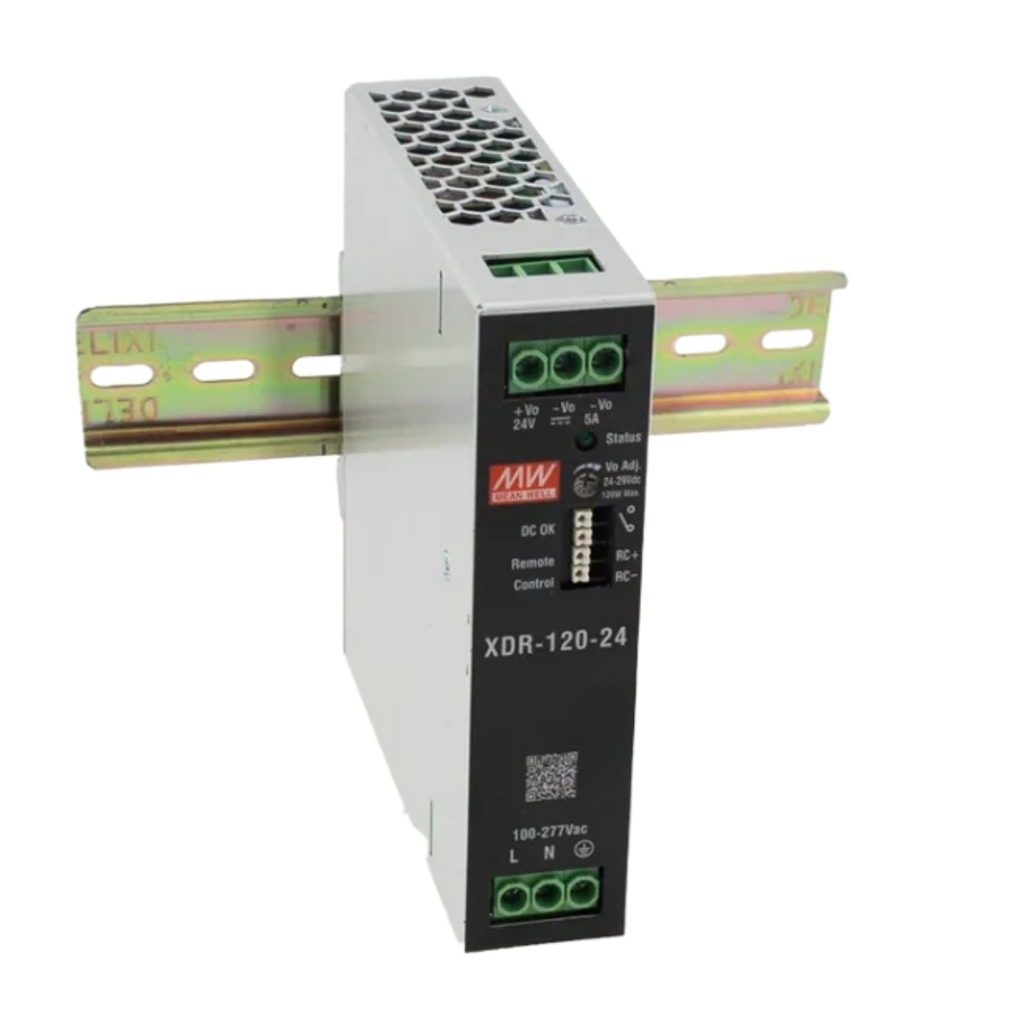 Fuente Riel DIN 120W 24VDC 5A In 85-264VAC