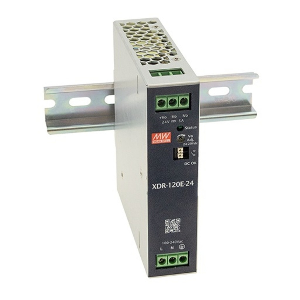Fuente Riel DIN 120W 12VDC 10A In 85-264VAC (Serie E)
