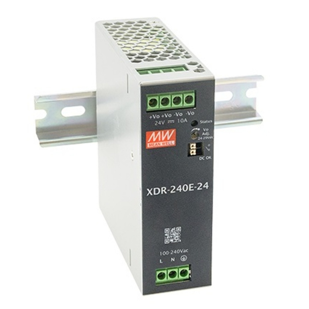 Fuente Riel DIN 240W 24VDC 10A In 85-264VAC (Serie E)