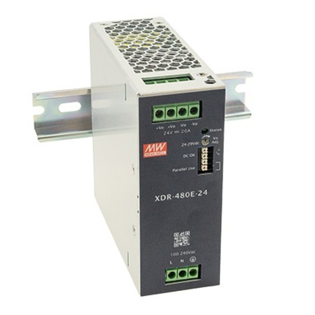 Fuente Riel DIN 480W 24VDC 20A In 85-264VAC (Serie E)