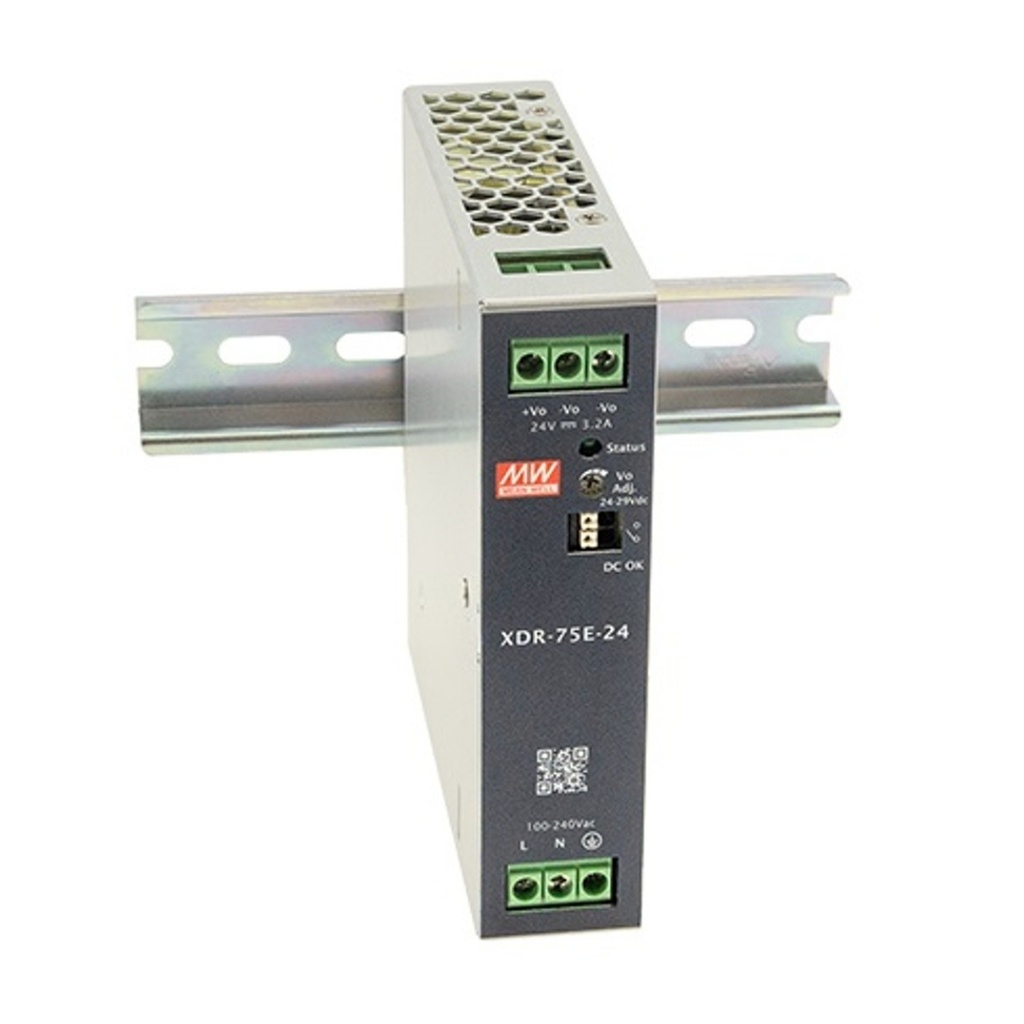 Fuente Riel DIN 75W 48VDC 1.56A In 85-264VAC (Serie E)