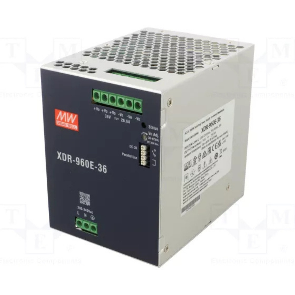 Fuente Riel DIN 960W 36VDC 26.67A In 180-550VAC (Serie E)