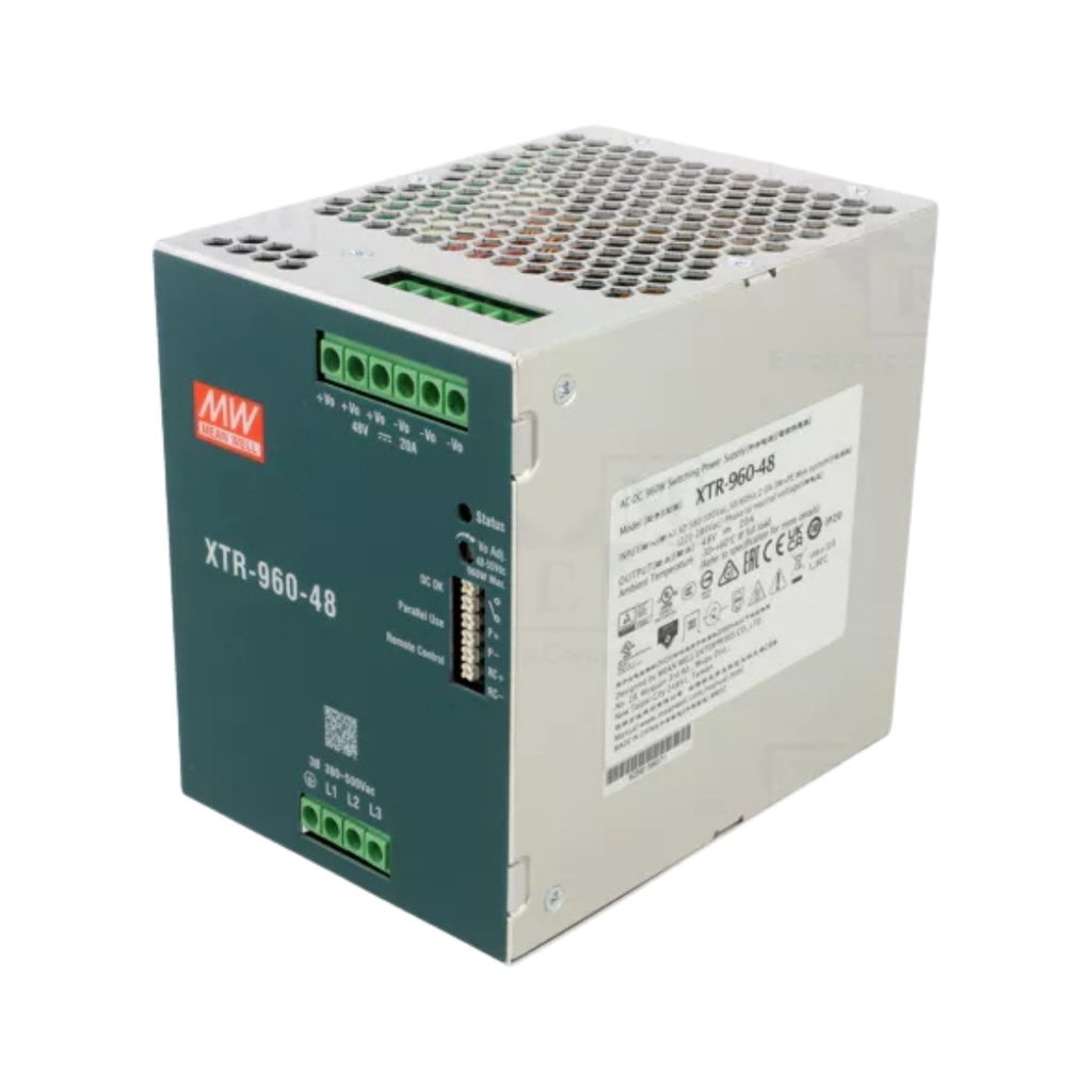 Fuente Riel DIN 960W 48VDC 20A In 180-550VAC