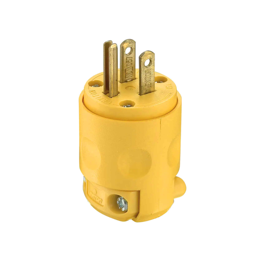 Enchufe Plano 2X15A+T 125/250V Nema 5-15P Pvc Amarillo