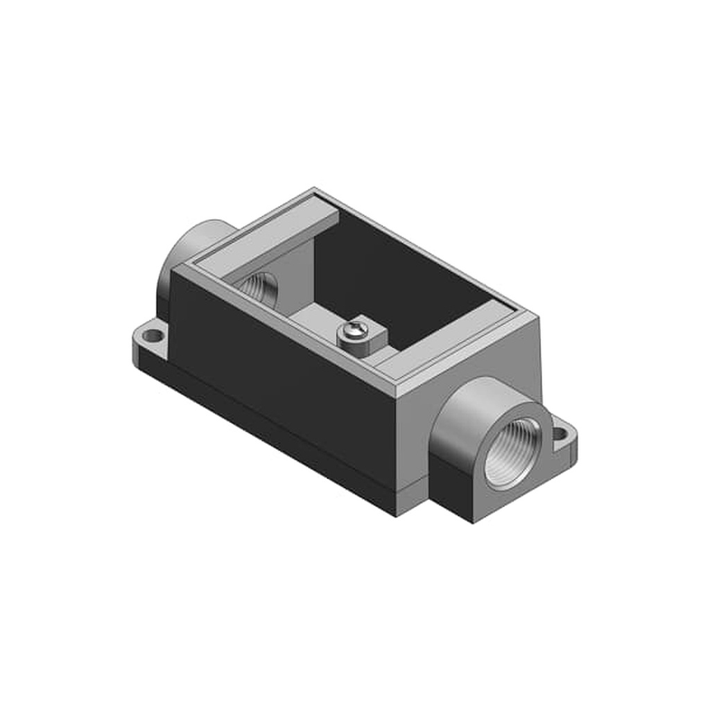 Caja Fs Fe Rectangular 2Entradas 3/4"-Ul