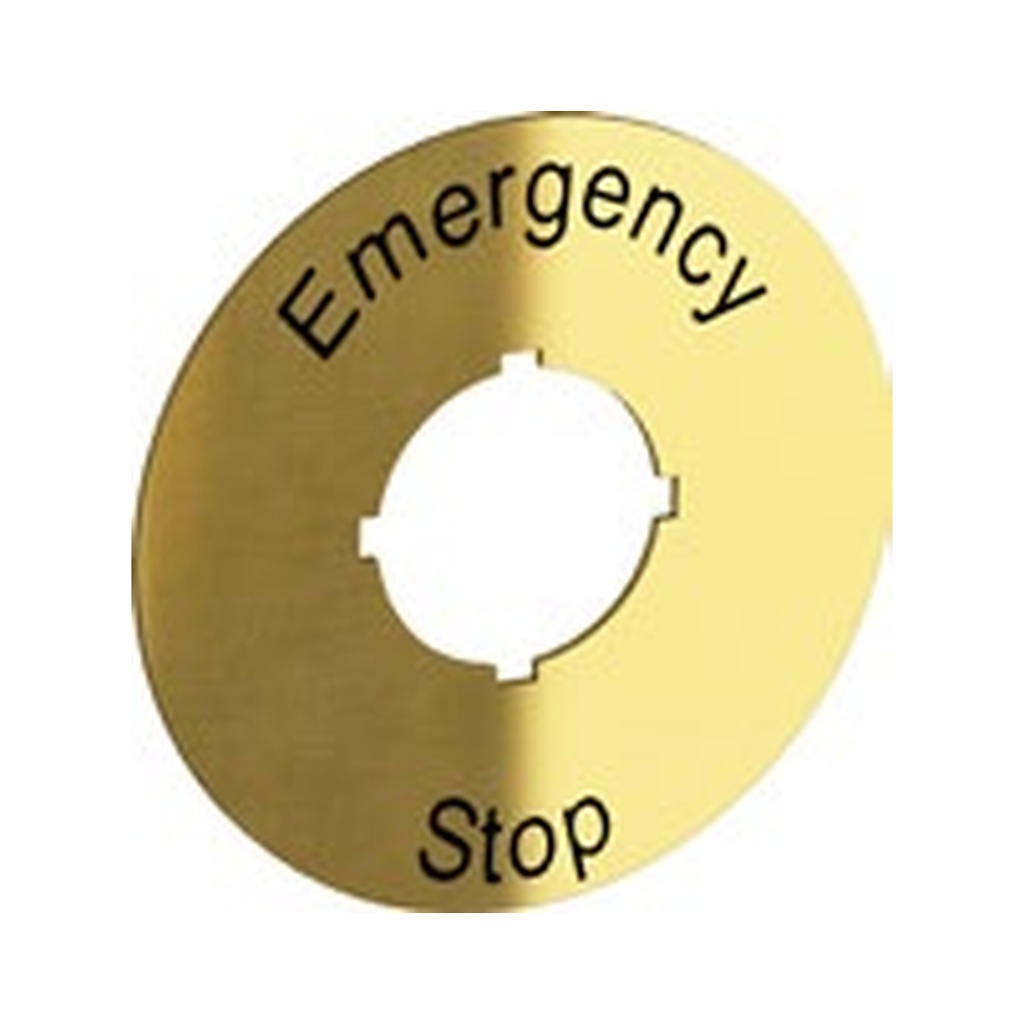 Placa Con Leyenda "Parada De Emergencia"