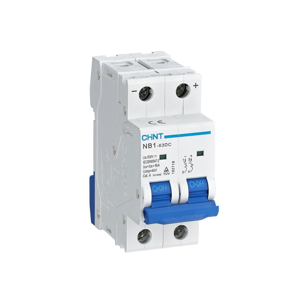 Interruptor Automático 2X20A 6Ka/500Vdc Curva “C” Iec60947-2 