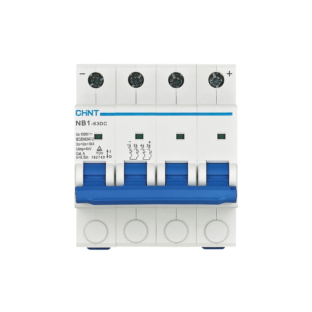 Interruptor Automático 4X16A 6Ka/1000Vdc Curva “C” Iec60947-2 