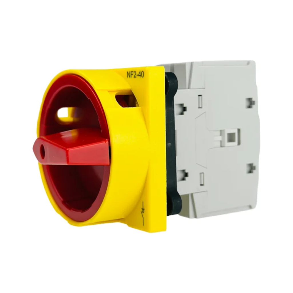 Seccionador Bajo Carga  Nf2 - 3P - In:40A - Montaje Directo En Frente - Maneta Amarillo Rojo