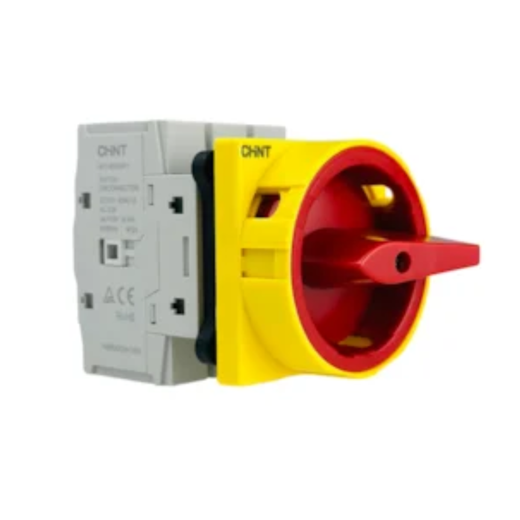 Seccionador Bajo Carga  Nf2 - 3P - In:80A - Montaje Directo En Frente - Maneta Amarillo Rojo