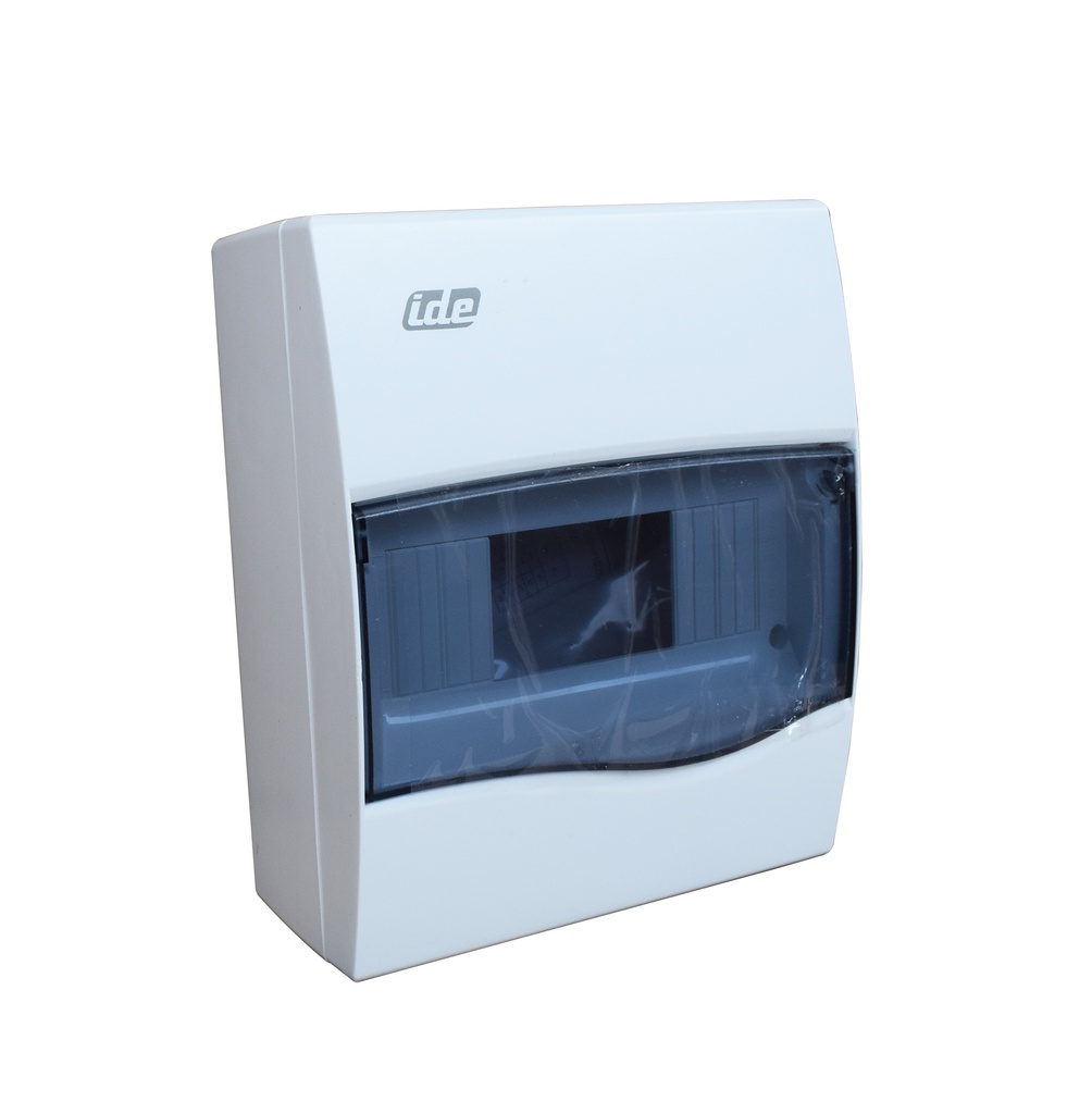 Tablero libre halógeno adosable c/puerta fumé 8 polos s/tierra IP40 IK08